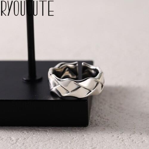 New Arrival Silver Color Geometric Rings For Women Ladies Adjustable Rings Vintage Jewelry