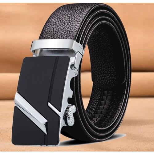 NEW Fashion Genuine Leather Automatic Men Belt Luxury Strap Belt for Men Designer Belts Men High Quality Fashion Belt
