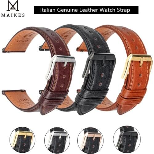 New Genuine Leather Band 24mm 20mm 22mm Black Brown Cowhide Soft Watch Band Quick Release Strap Watch Accessories