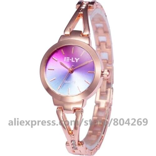 Wholesale Fashion Women Bracelet Wristwatch Hot Women Gradients Color Watch Elegant Hot Fashion Lady Dress Watches