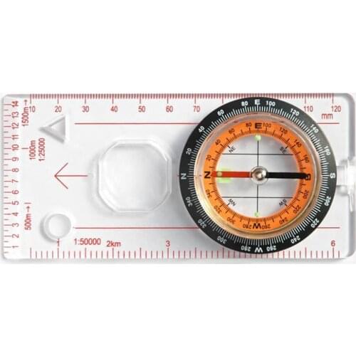 Outdoor Camping Hiking Survival Scouts Orienteering Compass Rule Base Plate Map Outdoor Climbing Tools