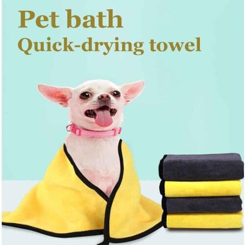For Dogs Quick-drying Towel Absorbent Cats Fashion Bath Towel Nano Fiber Clean and Dry Towel Car Wiping Cloth Pet Supplies