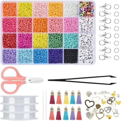 Beads for Jewelry Making Kit Includes Beads Wire for DIY Complete Bracelet Making Supplies Tool with Sturdy Case Making Gift