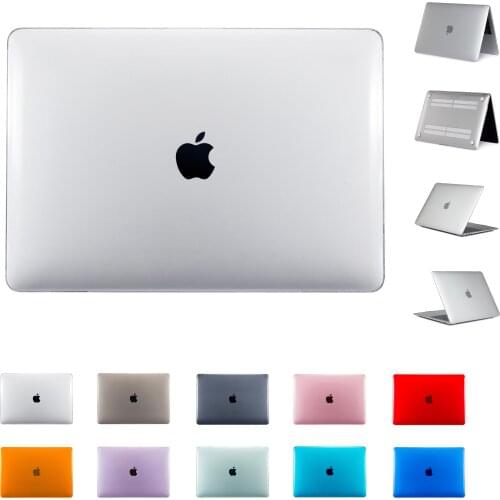 Crystal hard Laptop Case For MacBook Air Pro Retina 11 12 13.3 15.4 Cover New Air 13 Pro 13 15 with Touch Bar + Keyboard cover