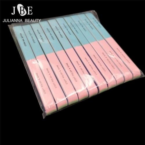 Hot Sale 50pcs/lot Six-sided Polishing File Nail Tool Creative Printing Nail File beauty sided nail file false nails