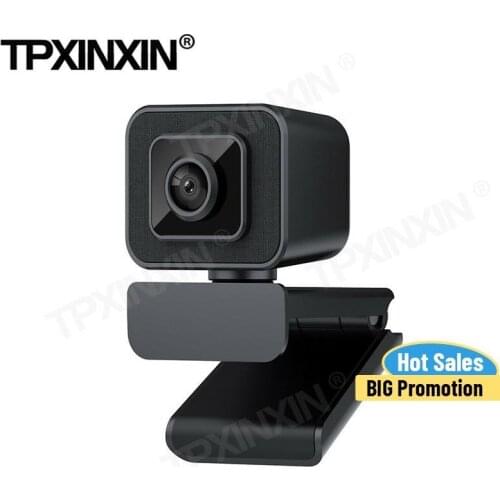 HD 2K Network Computer 360-degree Rotating Microphone Conference Teaching Live Broadcast Driver-free Privacy Cover Camera