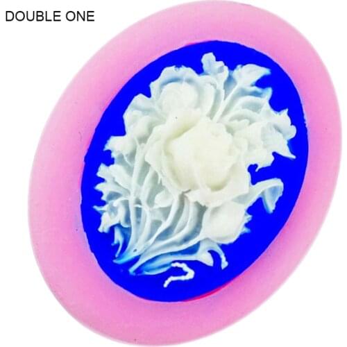 DOUBLE ONE DIY 3D Silicone Jewelry Mold Oval Carbon Crystal Resin Jewelry Making Moulds Tools Equipments