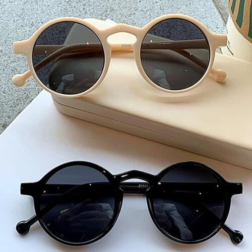 Retro Round Sunglasses Women Brand Designer Vintage Small Frame Sun Glasses Ladies Korean Style Eyewear UV400 Fishing Glasses