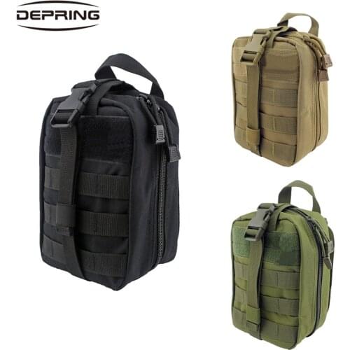 Medical First Aid Kit Bag Tactical Molle Pouch Utility Bag Outdoor Travel Camping Hiking Climbing Hunting Emergency Bag