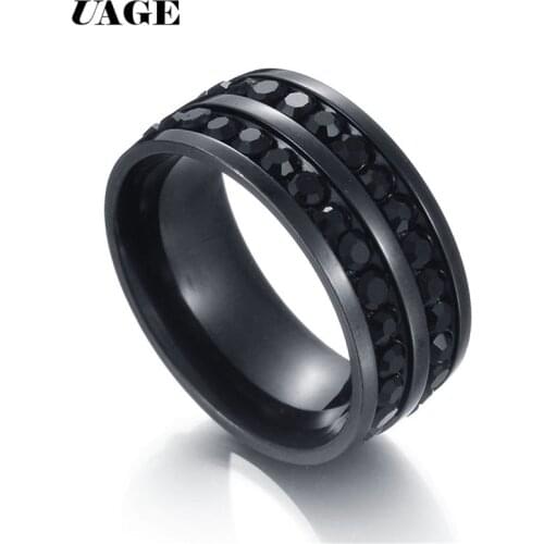 UAGE Women Fashion Slimming Healthcare Fat Burning Weight Loss Ring Anillo Mujer Bague Crystal Stainless Steel Rings Jewelry