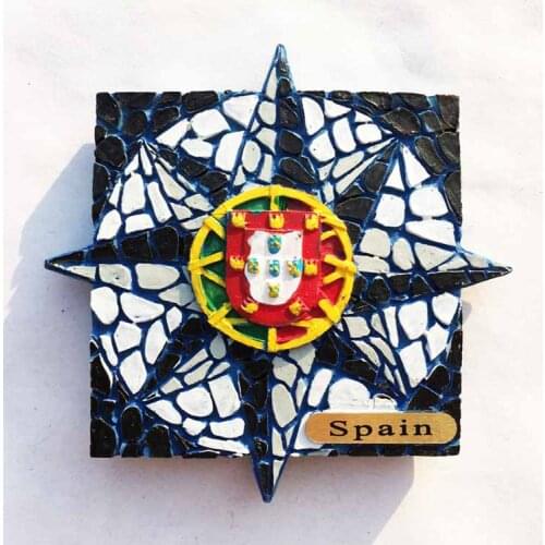 QIQIPP Octagonal mosaic mosaic refrigerator sticker for tourist souvenirs of Alhan Bra Palace in Granada, Spain