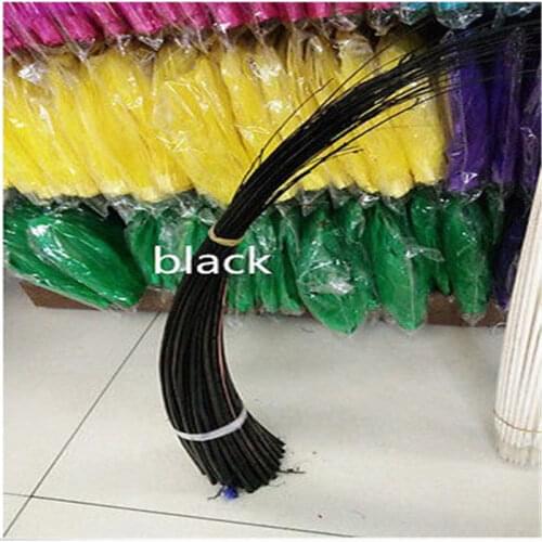 50pcs/Lot black 16-20inch/40-50cm Ostrich Feather Hard Rod Headwear&Hat Accessories Ostrich Quill Spines For DIY Millinery