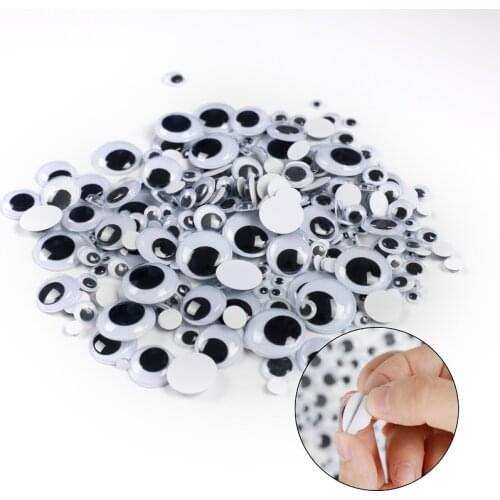 100/200pcs Self Adhesive Giant Wiggly Googly Eyes Movable for DIY Art Craft Toys Scrapbooking Decor Eyes Craft Supplies