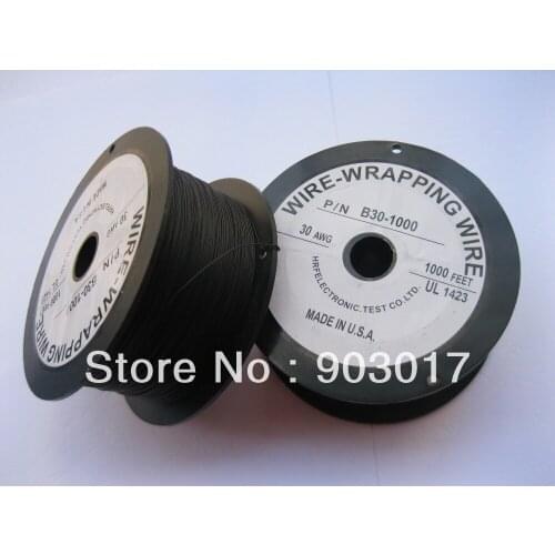 2 roll 30AWG 1000ft Wire-Wrapping Wire Sliver Plated Copper Black Color