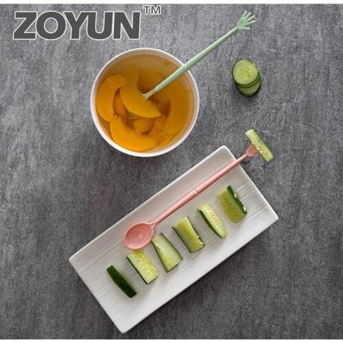 3PCS Cartoon fruit fork soup spoon double head dual-use dessert fork tableware childrens tableware kitchen utensils accessories
