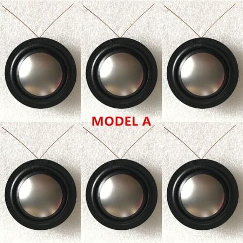 6pcs 25.4mm 25.5mm (1") silk+Titanium diaphragm dome Tweeters voice coil menbrance 8ohm 1inch Inside and outside double line