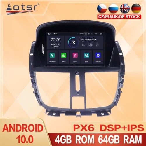 Android 10.0 Car Radio Stereo WIFI GPS Navigation Multimedia Player Head Unit For Peugeot 207 207CC 2007-2013 Autoradio Screen