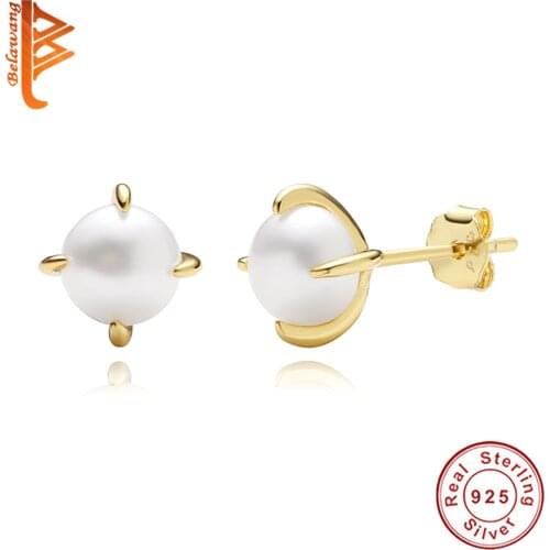 Серьги с жемчугом BELAWANG China At AliExpress