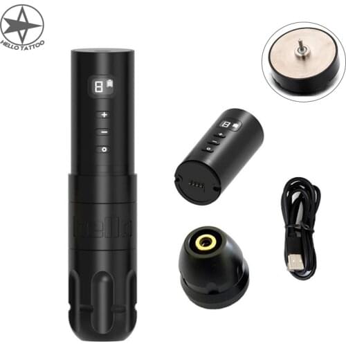 HELLO Original battery wireless tattoo machine pen 1800 mAh Lithium Battery Pen Fast Charge Japan Coreless Motor Noiseless