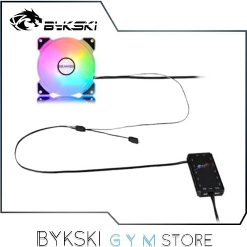 Bykski Fan RBW Controller Adapter SYNC Cable, Small 6Pin To 3Pin 5V AURA Series Lighting, B-FN-RBW-LN