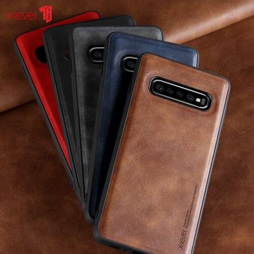 X-level Leather Case For Samsung S21 S20 S10 S10e Plus Note 20 10 Ultra Plus Cases Original Luxury Ultra Light Back Phone Cover