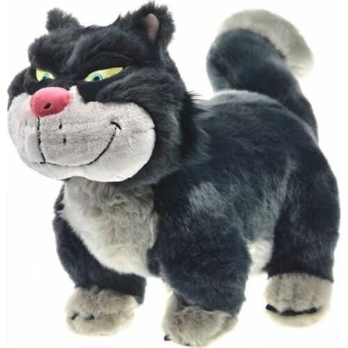 Original Disney Cinderella Lucifer Cat Plush Toy Princess Kids Stuffed Animals Dolls 35cm Kids Gift stuffed toys