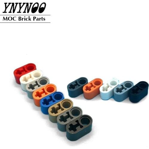 30Pcs/lot High-Tech Beam 1x2 Thick with Pin Hole And Axle Hole 60483 MOC Building Blocks Brick Parts Assemble Particles Toys