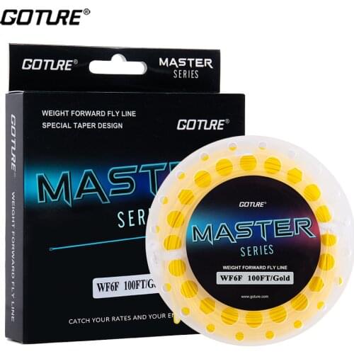 Goture MASTER Fly Fishing Line 90FT/100FT Weight Forward Floating Casting Line for Bass Trout Fishing Accessories Tackles