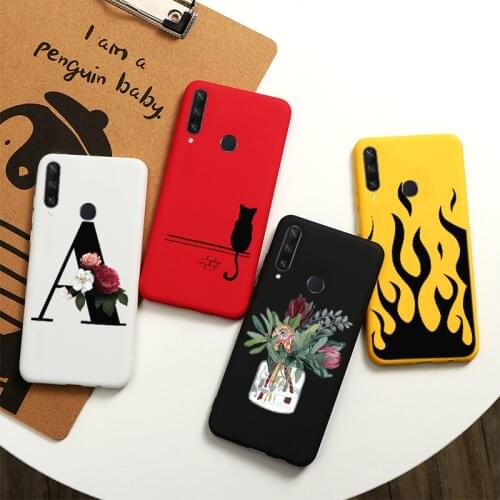 Matte Painting Case For Huawei Y6p 4G Silicone TPU Soft Protect Phone For Cases Cover Flame Fundas Back Cover Coque Bumper 6.3"