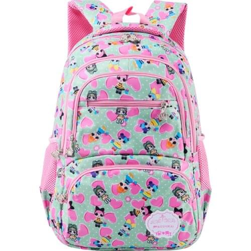 Fashion Schoolbag School Bags For Teenage Backpacks Large Capacity Bookbag Waterproof Lightening Princess Girls Backpack