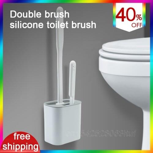 Wall Hanging Smaller TPR Toilet Brush Combination of Large and Small Brushes Hollow Drain Home Accessories Toilet Cleaning Easy