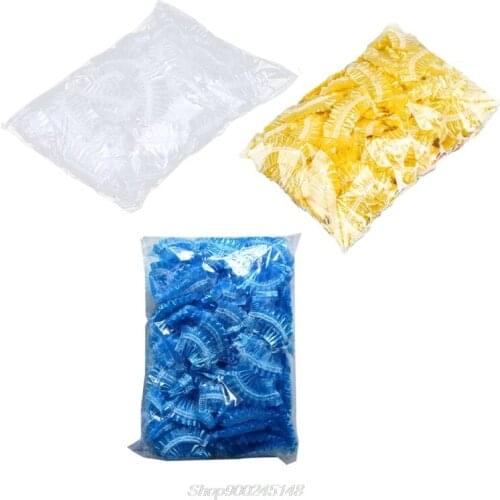100Pcs Thickened Disposable Plastic Waterproof Ear Protector Cover Caps Salon Hairdressing Dye Shield Earmuffs Shower Jy18 20