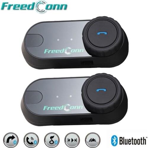 Original FreedConn T-COM VB Bluetooth Waterproof Motorcycle Helmet 800M Intercom Interphone Headset Motorbike Earphone Headphone