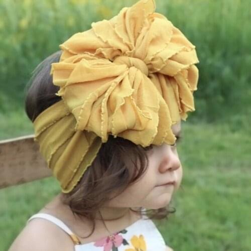 Lovely Baby Headband Princess Bow-knots Baby Girls Accessories Elastic Hair Bands Turban Solid Color Baby Headbands For Girls