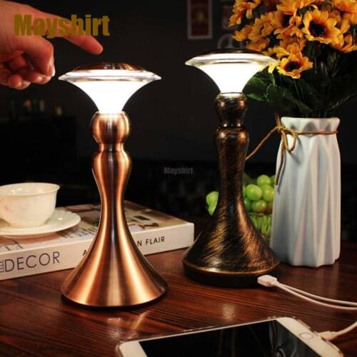 Touch Sensor Table Lamp Modern Led Bar Restaurant Desk Lamp Dimmable Chargeable Night Lights Bedroom Bedside Stand Light Fixture