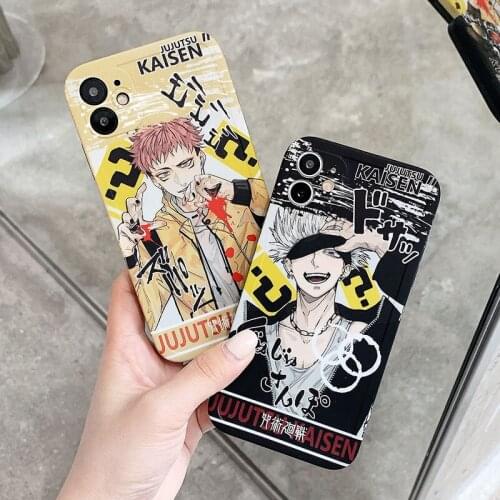 Fashion Jujutsu Kaisen Yuji Itadori Fushiguro Megumi Case For iPhone 12 11 Pro Max X XR XS Max SE 7 8 Plus Silicone Cover Coque
