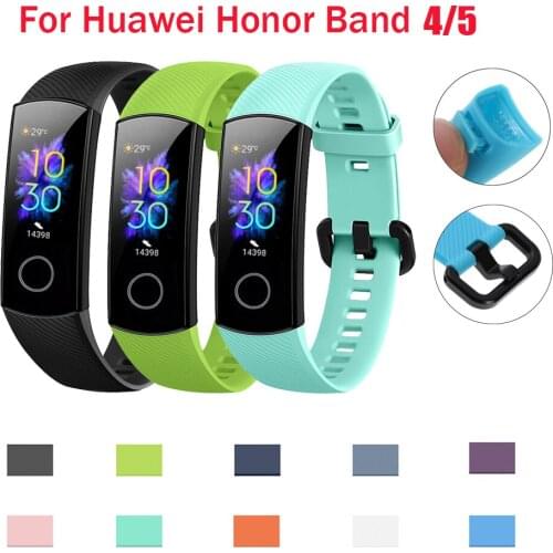 Silicone Wrist Strap For Huawei Honor Band 5 Standard Version Smart Wristband Sport Replacement Womens Wrist Strap Bracelet