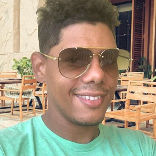 2021 Fashion Mach Six Aviation Style Gradient Sunglasses Men Vintage Brand Design Cut Edge Sun Glasses High Quality Pilot UV400