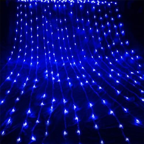 BEIAIDI 3x3M 320LED Waterfall Curtain Icicle LED String Light Wedding Party Christmas Decoration Water Flow Fairy String Garland