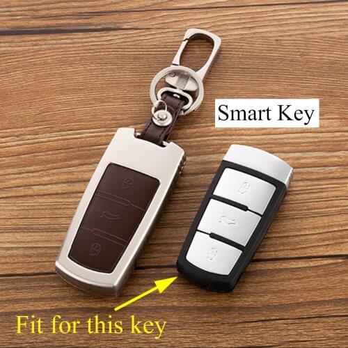 Smart Remote Key Holder Bag Case Fob Shell Cover Trim Fit For Volkswagen Passat CC Magotan Parts Accessories Key Box Chain Ring