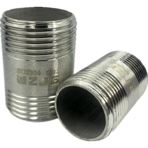 Water connection 1/4" 3/8" 1/2" 3/4" 1" 1-1/4" 1-1/2" Male X Male Threaded Pipe Fittings Stainless Steel SS304