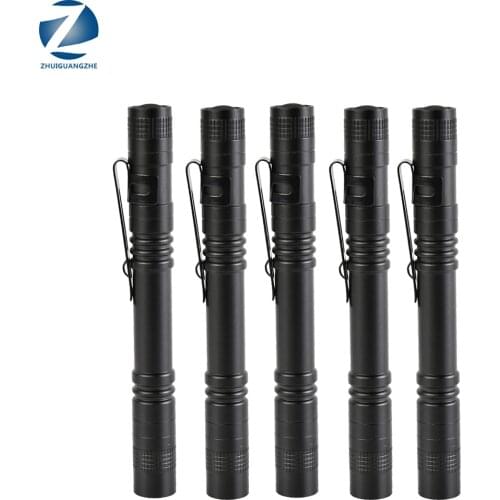 5pcs Pen Light Portable Mini LED Flashlight Torch Q5 Flash Light Hugsby XP-2 500LM Hunting Lamp By AAA battery fishing lamp