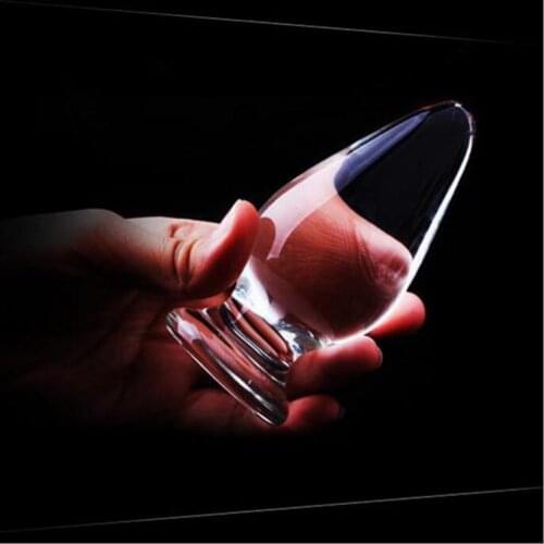 10.7*4.5cm Glass Anal Plug Big Butt Plug Anal Masturbation Stimulator Crystal Dildo Female Sex Toys for Women Adult Sex Products