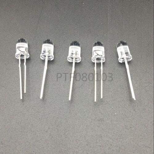 100pcs 5mm IR LED 850nm Clear Lens Infrared Diode 20mA Transparent 5 mm Through Hole Light Emitting Diode 850 nm LED Lamp
