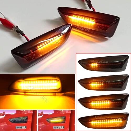 2PCS Dynamic LED Side Marker Lights 12V Flowing Turn Signal Light Side Repeater Lamp Panel Lamp for Opel for Vauxhall Astra J K