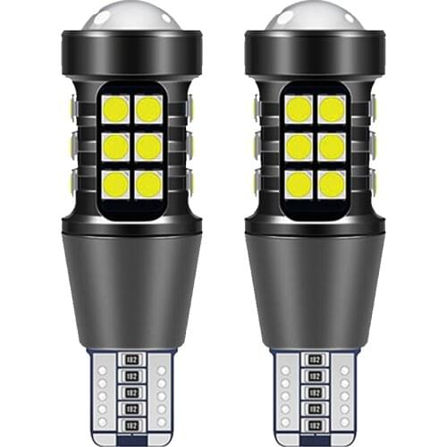 2PCS Signal Lamp W16W LED T15 Bulb Super Bright 3030 27SMD 1156 P21W BA15S Led White Auto Backup Reserve Lights Tail Lamp 12V