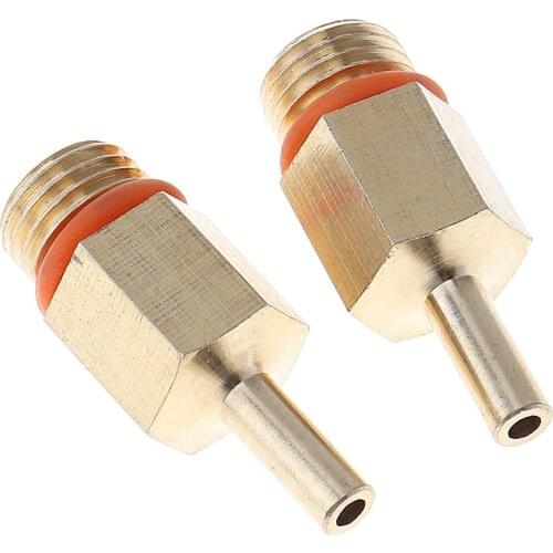 2pcs High Carbon Steel Hot-melt Glue Gun Nozzle with Length 10mm and Diameter 2mm for Home Office Site