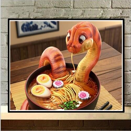 Animal 5d diy diamond painting cartoon Snake pattern full square round diamond embroidery rhinestone mosaic home decoration CV48