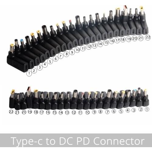 USB Type C Laptop Power/Charging Adapter pin Connector Dc Jack Plug Converter for Lenovo Asus HP DELL Samsung Notebook Charger