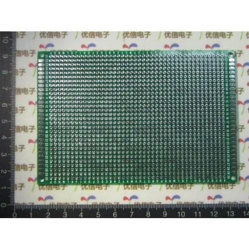 Free shipping double HASL / 2.54MM Pitch / 8 * 12CM universal board / Pegboard / Fiberglass green oil tin board